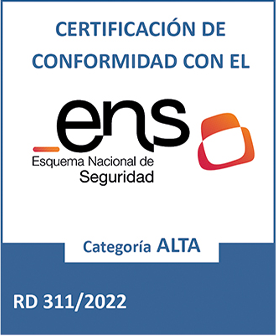Certificado nivel Alto en el Esquema Nacional de Seguridad