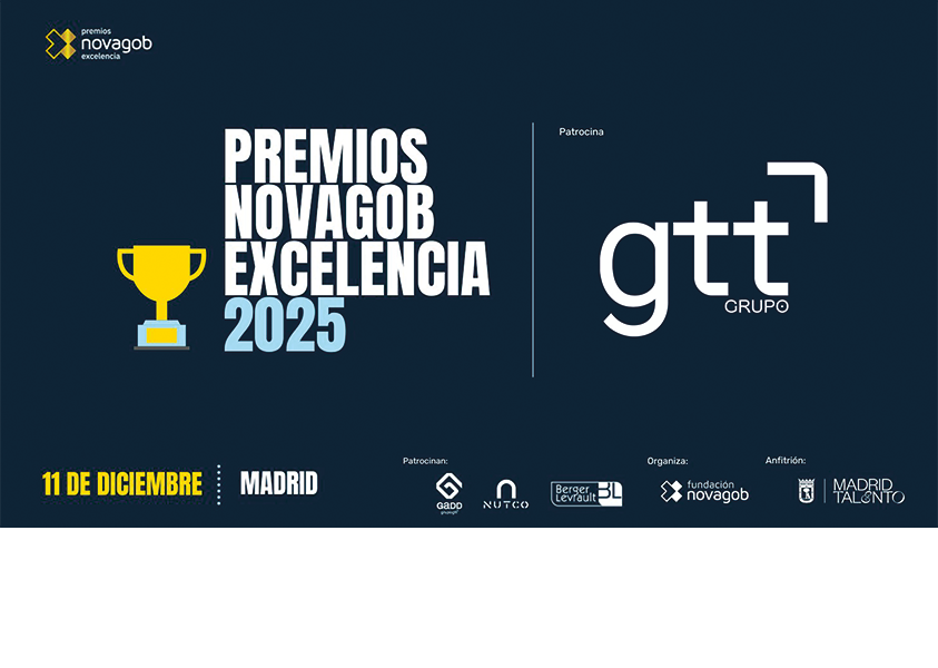 Grupo gtt patrocinador de la gala de los Premios NovaGob Excelencia 2025